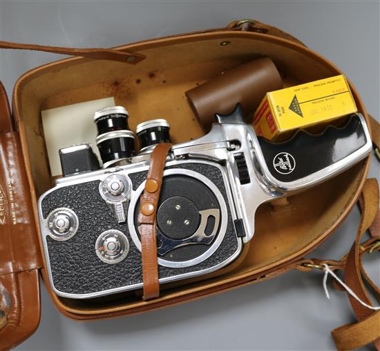 A Paillard Bolex D8L cine camera, cased